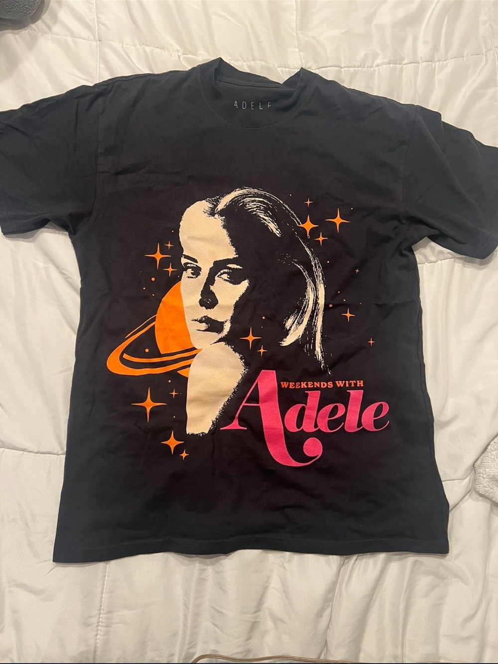 Adele 'Weekends With Adele' Black Graphic Tee